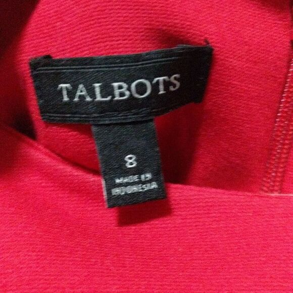 Talbots red short sleeve sheath dress women's size 8 - Picture 4 of 10
